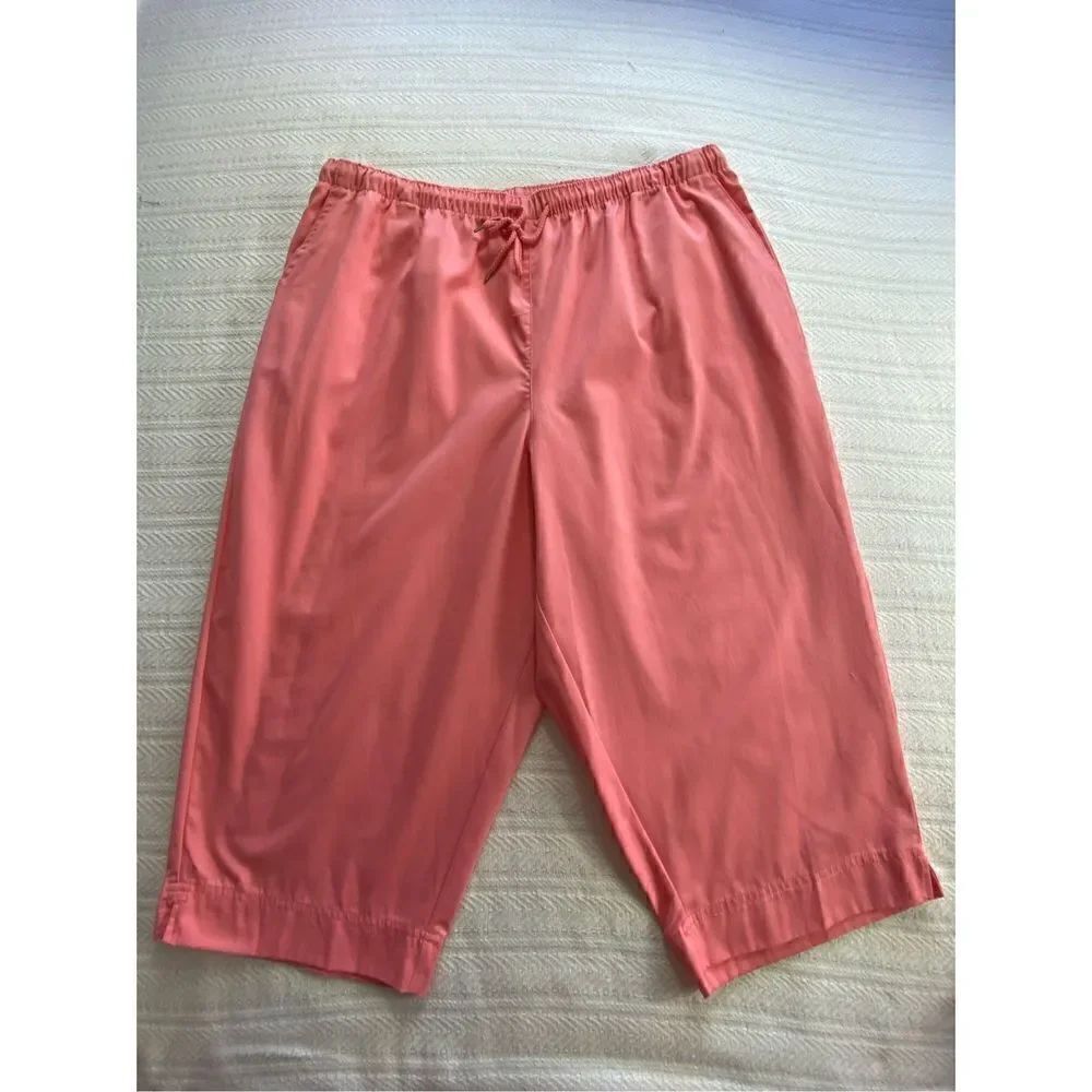 CORAL BAY Women’s 3X Pull On Drawstring Capri Pants - Picture 6 of 8